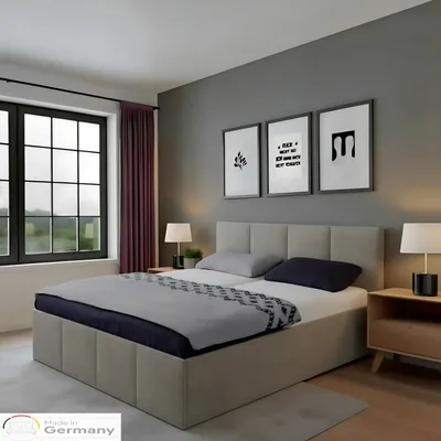 Produktbild von Polsterbett Dalas Granitgrau 160 x 200 x 40 cm Stauraum Ohne Matratze und Lattenrost