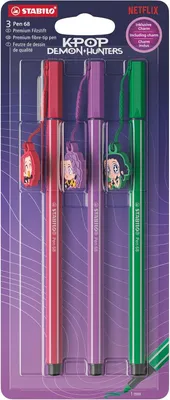Image de STABILO - Stylo 68 - KPop Demon Hunters 6803-1-1, lot de 3