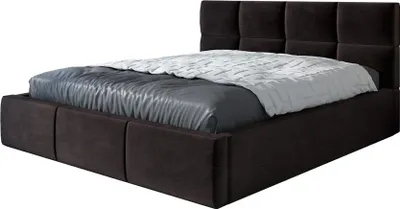 Produktbild von Polsterbett RADI 180x200 mit Matratze und Bettkasten. Farbe: Dunkelbraun.