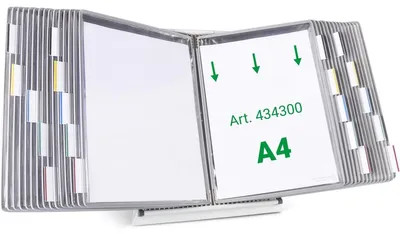Produktbild von tarifold Sichttafelsystem 434300 DIN A4 grau mit 30 St. Sichttafeln, 1 St.