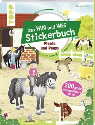 Produktbild von Das Hin-und-weg-Stickerbuch. Pferde und Ponys