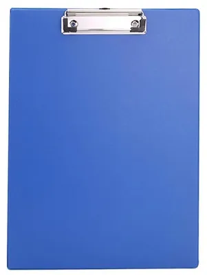 Produktbild von Schreibtischunterlage mit Clip, Format A4, blau