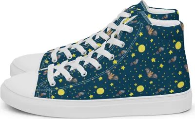Produktbild von Mr. & Mrs. Panda Sneaker Damen Fledermaus Flügel Größe 43 - Blau - Geschenk, Lustige Sprüche, Turnschuhe, Stoffsneaker, Damensneaker, Sportschuhe, Damenschuhe