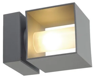 Obrázek produktu pro SLV 1000335 SQUARE TURN QT14 Venkovní nástěnné svítidlo stříbrno-šedé max. 42W IP44