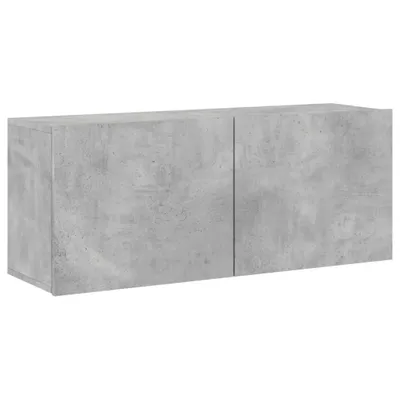 Zdjęcie produktu dla vidaXL Szafka ścienna pod TV betonowa szara 100x30x41 cm