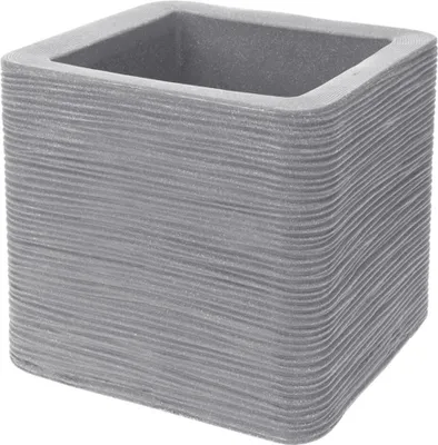 Immagine prodotto di Vaso da fiori a coste 40 x 33 cm in plastica grigia