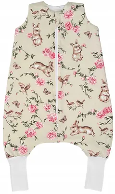 Produktbild von Gefütterter Babyschlafsack mit Füßen und Socken 1.0 TOG 100% Baumwolle L 110-122