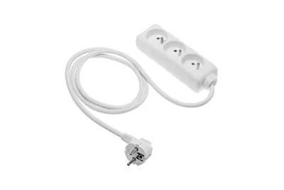 Obrázok produktu pre Predlžovací kábel 3 x 230V 10A 5 m biely