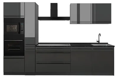 Imagen del producto de Mueble de cocina Vicco R-Line Antracita alto brillo/Antracita 310 cm encimera Antracita, Model 66421