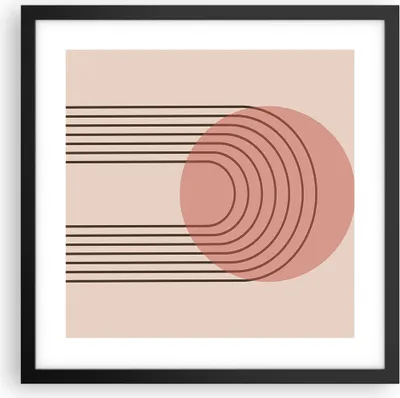 Produktbild von Gerahmtes Poster - Schwarzer Rahmen - Abstraktion Minimalismus Kreide - 40x40 cm - Wand Bild - Wanddeko - Wandbilder - Kunstposter - Wandposter - Bilderrahmen - Bilder - Kunstdruck - P2BAC40x40-4446