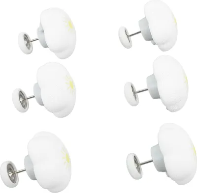 Image de 16pcs Fixations pour couette Bl��en forme de cône, amovibles et anti-d�rapants pour plafond de fen��tre Blanc