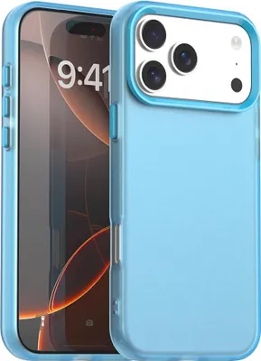 Produktbild von Handyhülle für iPhone 17 Pro Schlank Durchscheinend Matt Stoßfest Schutzhülle Blau