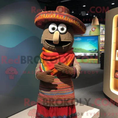 Productafbeelding van Mascottekarakter REDBROKOLY van een Fajitas gekleed met een vest en cumberbanden
