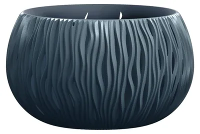 Zdjęcie produktu dla Doniczka ozdobna z wkładem antracytowa Bowl Sandy DSK370-S433