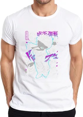 Produktbild von Satoru Gojo Jujutsu Kaisen Anime Manga Augenbinde Geschenk cool Herren T-Shirt, Weiß, 3XL