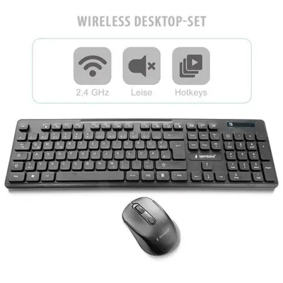 Immagine prodotto di gembird Kabelloses Desktop-Set schwarz DE-Layout