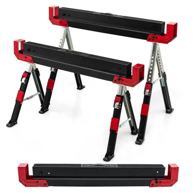 2er-Pack Sägeböcke, höhenverstellbar, 1180 kg, klappbar