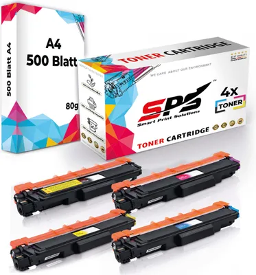 Produktbild von Druckerpapier A4 + 4x Multipack Set Kompatibel für Brother HL-L 3270 CDW (TN-243C, TN-243M, TN-243Y, TN-243BK) Toner