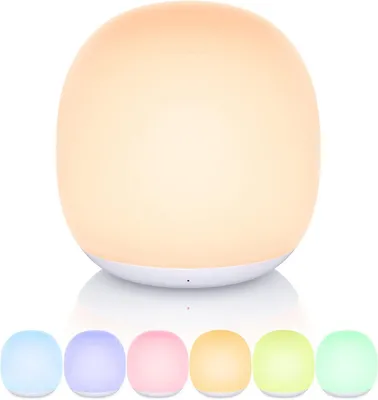 Image de ESMO-LED veilleuse pour enfants, contrôle de la lumière de bébé, allaitement lampe de nuit magnétique rechargeable, RGB dimmable minuterie 1 heure