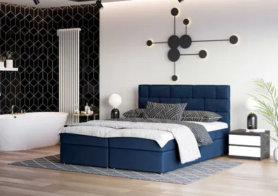 Produktbild von Designbett WALLY 180x200, Blau