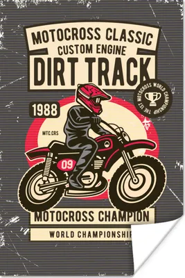 Produktbild von MuchoWow® Poster Motorrad - Retro - Zitat 20x30 cm - Papierdruck