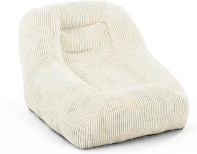 Productafbeelding van Comfortabele fauteuil in beige kleur, met vulling, voorzien van handgrepen, geschikt voor de woonkamer, slaapkamer of kinderkamer