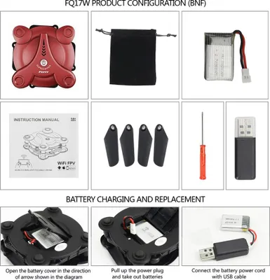 Zdjęcie produktu dla FPV Kamera RC Quadcopter Drone z Live Video Składany Aerofoils App i Wifi Phone Control UAV 6- Axis Gyro Gravity Sensor