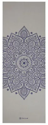 Produktbild von Gaiam - "Sustained" Yogamatte, Sonnenuhr Blumen PP8070 (Einheitsgröße) (Dunkles Marineblau/Grau)
