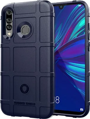 Produktbild von Mobigear Rugged Shield  Huawei P Smart Plus (2019) Hülle Flexibles TPU Backcover Stoßfest - Blau