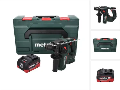 Image de Metabo BH 18 LTX BL 16 Perceuse à percussion sans fil 18 V 1,3 J SDS-plus Brushless + 1x Batterie 10,0 Ah + Coffret MetaBOX - sans chargeur