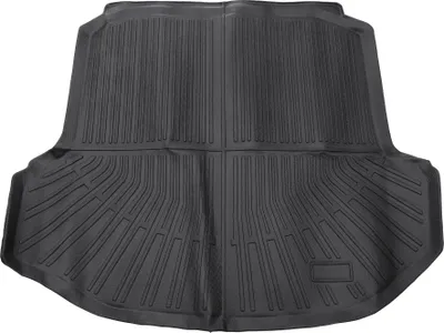 Produktbild von Cargo Liner Kofferraummatte Kofferraum Gepäck Kofferraumwanne Matte für Volkwagen Jetta 2019-2024 Schwarz TPE 1 Stück Flaches Gesicht Streifenmuster Hinten Rutschfest