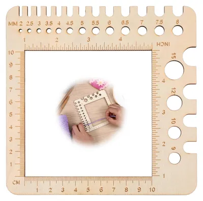 Image de Jauge de diamètre pour aiguilles à tricoter en bois de 2 mm à 15 mm