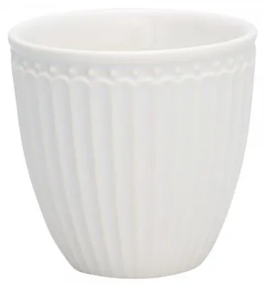 Immagine prodotto di Greengate Latte Cup Mug ALICE Bianco 300ml Tazza da caffè Serie di stoviglie per tutti i giorni