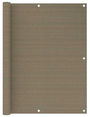 Produktbild von Balkonsichtschutz Balkonbespannung Windschutz für Balkon Terrasse und Garten wasserdicht UV-beständig winddurchlässig mit Befestigungsseil Taupe 75 x 400 cm