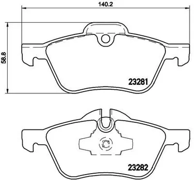 Produktbild von Brembo Bremsbelagsatz, Scheibenbremse Vorderachse P 06 030