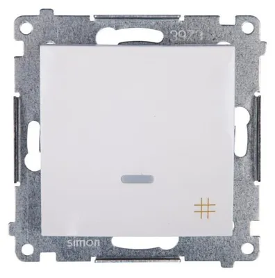 Zdjęcie produktu dla Kontakt-Simon DW7L.01/11, Plastik, Biały, IP20, IP44, 250 V, 10 A, 75 mm