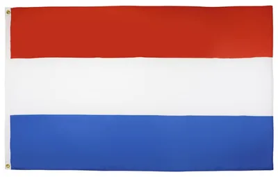 Imagen del producto de Gran bandera neerlandesa de poliéster de 100D con ojales