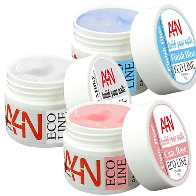 Produktbild von ECO-LINE Baby Boomer UV Gel Set Nagelset mit 3 x 15g Aufbau und Versiegelungs-Gel, die perfekte Kombination für den Babyboomer