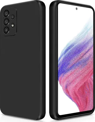 Image de Etui silicone fin pour Samsung Galaxy A53 5G silicone souple liquide, mat, résistant aux rayures noir