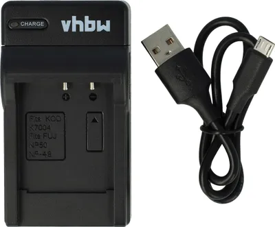 Produktbild von vhbw USB Ladegerät kompatibel mit Kodak EasyShare V1273, Zi19 Playtouch, V1073, V1233, V1253 Kamera Camcorder/Akku - Ladeschale, Ladeanzeige, 4,2 V