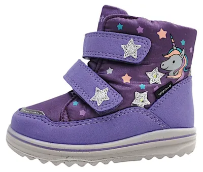 Immagine prodotto di Stivali da bambina Richter, chiusura a velcro, color viola, adatti per il tempo libero