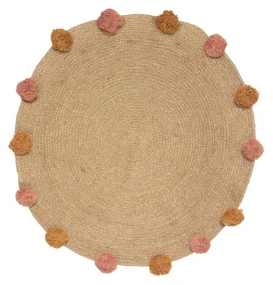 Obrázek produktu pro Dětský jutový koberec POMPONS 78 cm