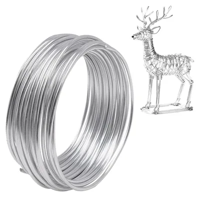 Basteldraht 3 mm x 10 m, Aluminium, silber, flexibel