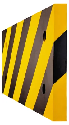 Produktbild von Moravia Prallschutz MORION für Rundsäulen Rechteck 200 x 20 x 500 mm schwarz / gelb