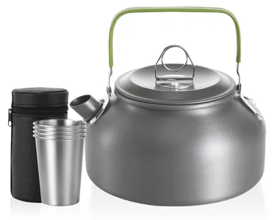Produktbild von Campingkessel mit 4 Edelstahl-Tassen