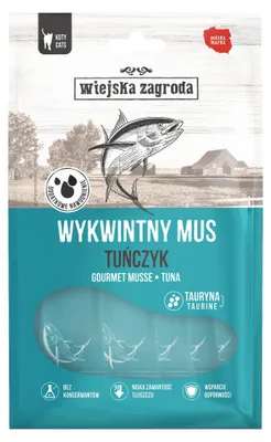 Immagine prodotto di Cibo umido per gatti, "Wiejska Zagroda", paté di tonno pregiato, confezione da 6 x 15 g