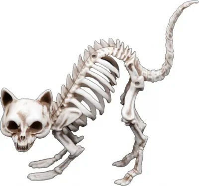 Produktbild von Katzenskelett als Knochengerippe mit Katzenbuckel 19cm