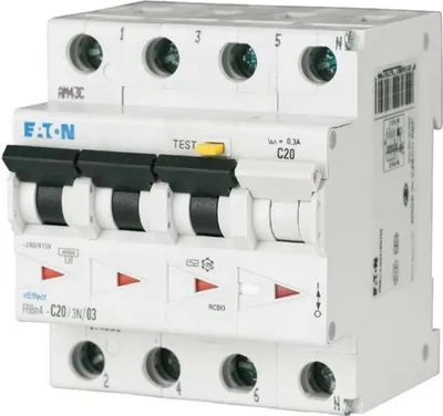Produktbild von EATON FRBM4-C32/3N/003-A FI/LS 171002 32A 30mA LS-Kennlinie-C 3p+N FI-Char:A