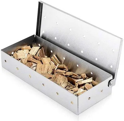 Image de Boîte à fumée pour barbecue - Goût fumé - Acier inoxydable
