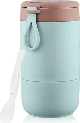 Produktbild von Lunchbox 680ml MüSlibecher Becher,Doppelschicht ThermobehäLter mit Löffel
